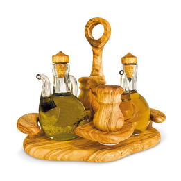 Set na olej, ocet, sůl a pepř 19 x 21 x 17 cm